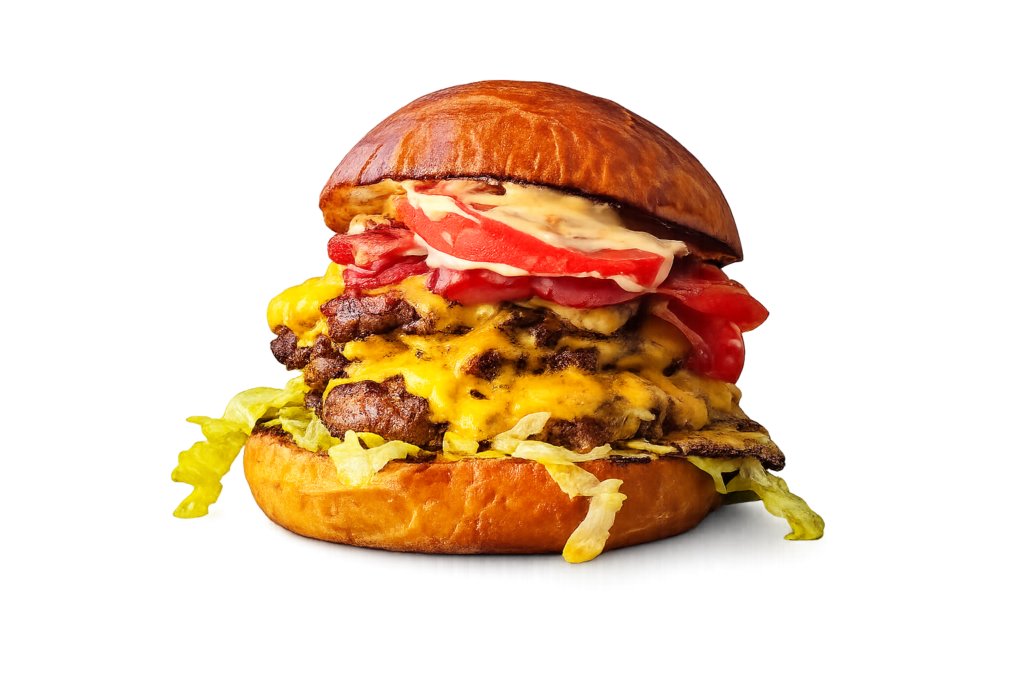 cookout style burger topping chili slaw mustard