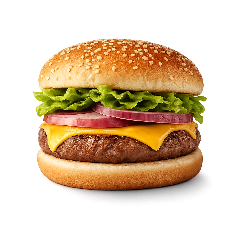 cheddar style hamburger cookout menu calories