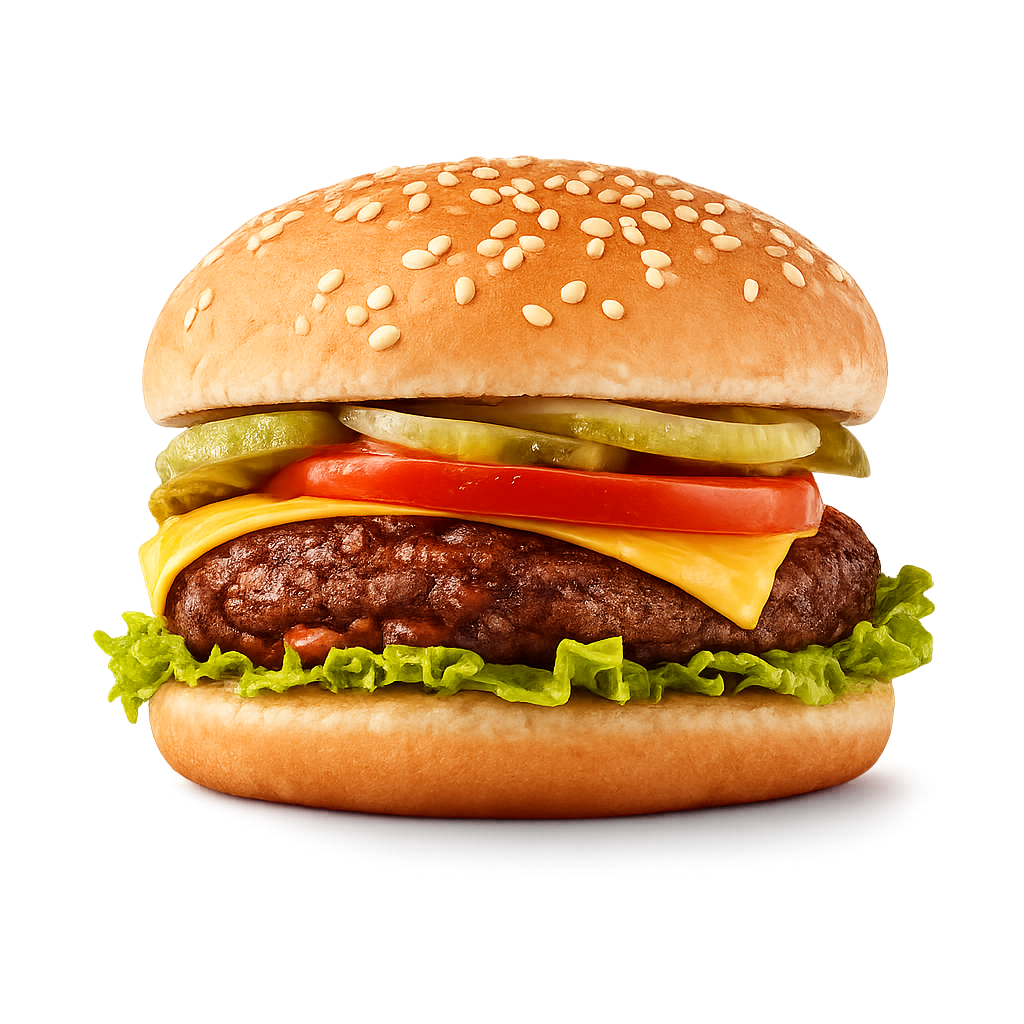 simple style char grilled hamburger cookout