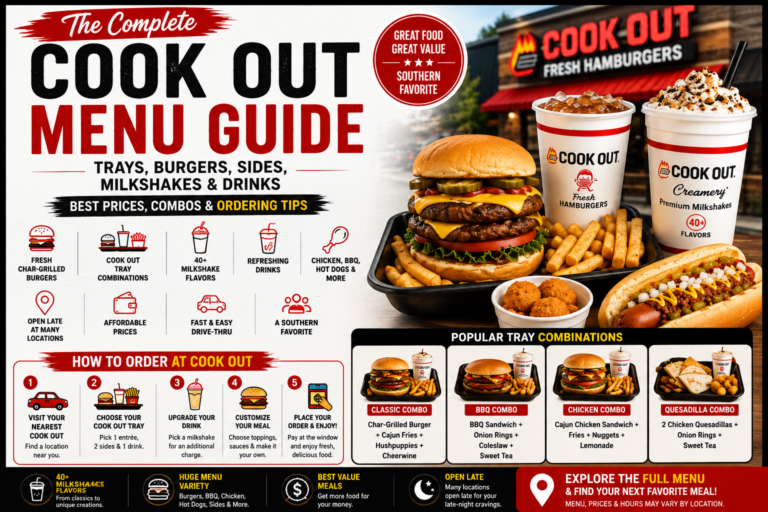 Cookout Menu 2026: Complete Guide to Trays, Burgers, Shakes & More