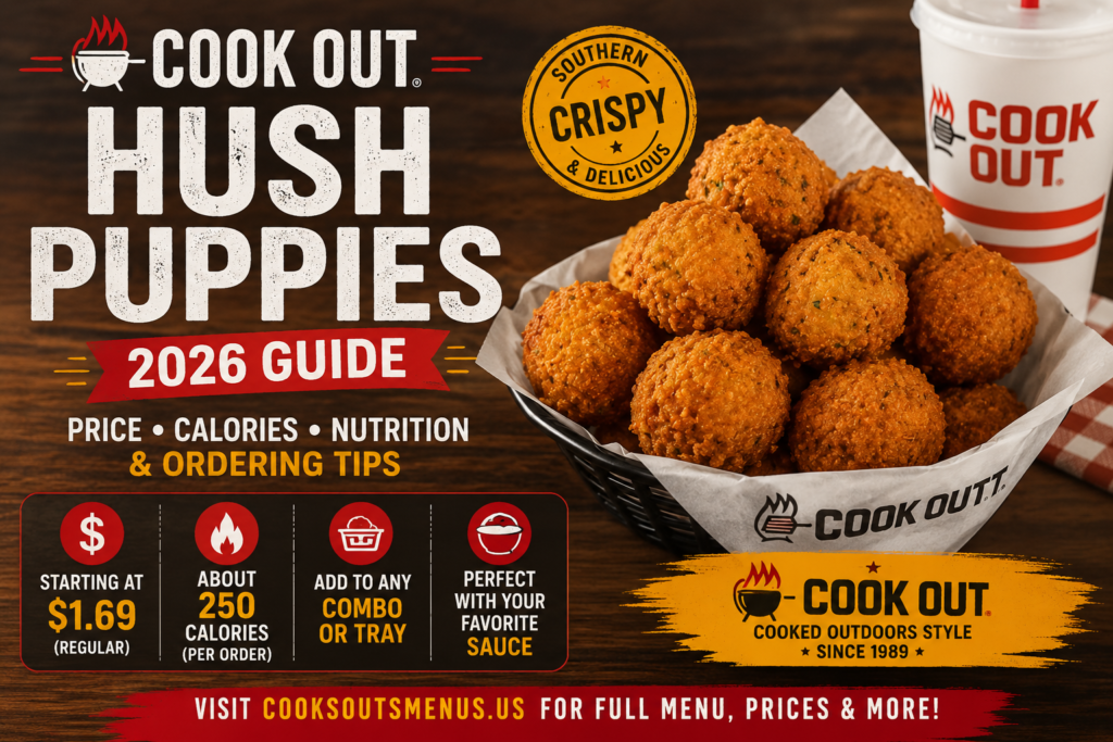 Cookout Hush Puppies 2026 price calories and ordering guide