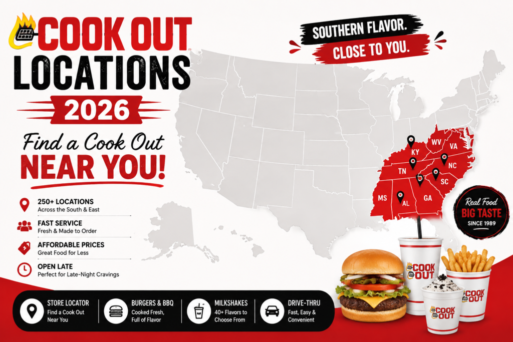 Cookout Locations across the United States