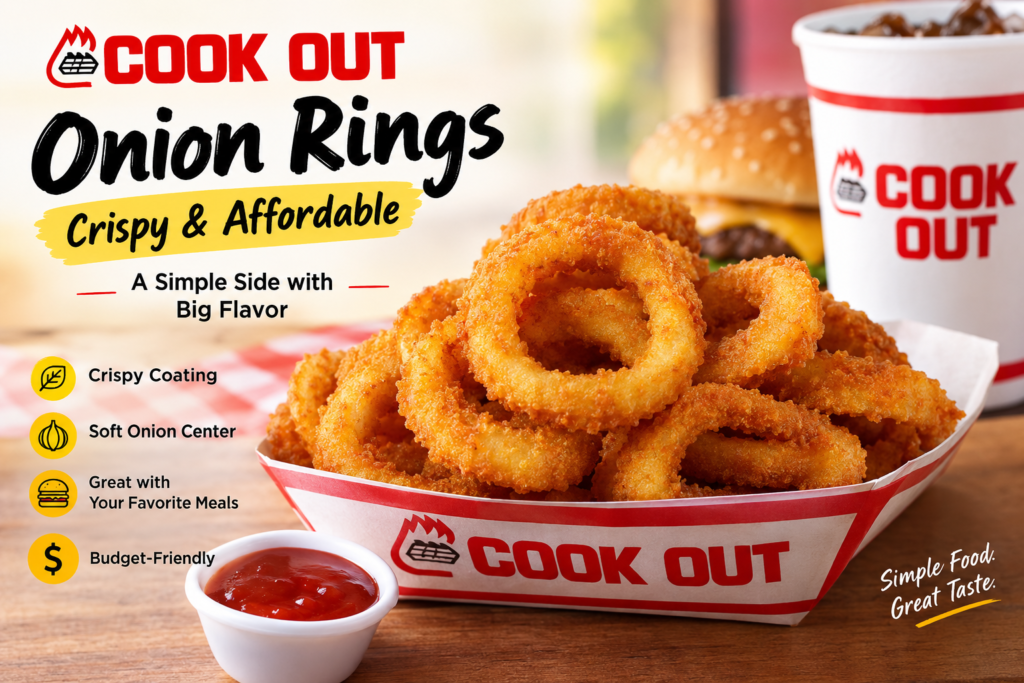 Cookout Onion Rings crispy and golden side